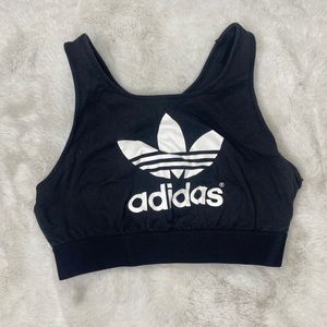 BLACK ADIDAS high sports bra!